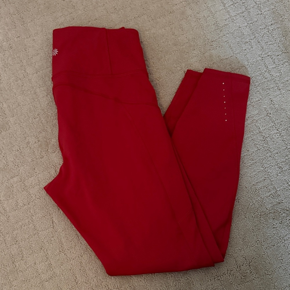 Athleta Rainer Red Leggings